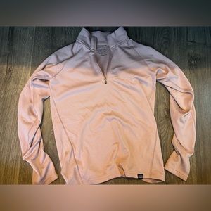 Patagonia zip up base layer - youth Large 12. Pastel pink color.